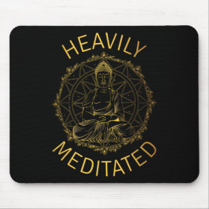 Heavily Meditated Yoga Meditation Spiritual Warrio Mouse Mat