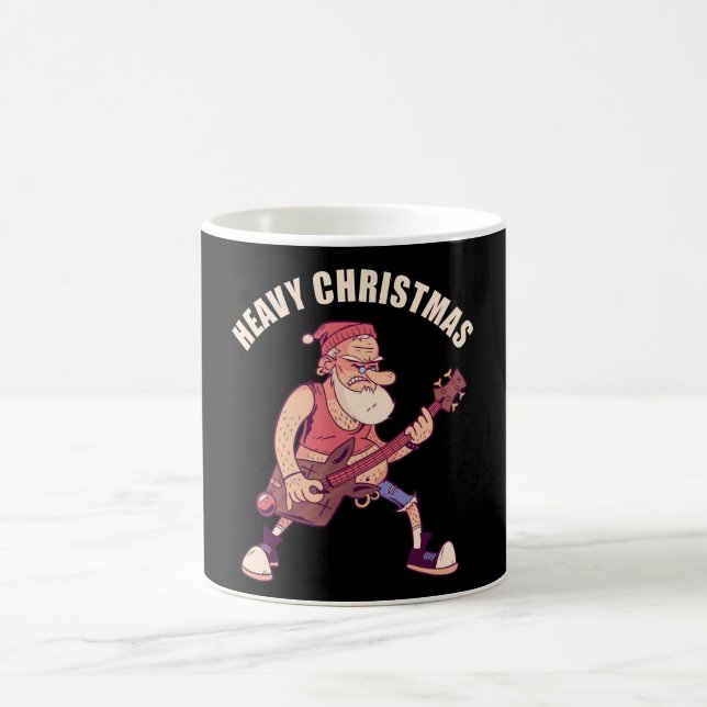 Heavy Christmas Rock Santa Coffee Mug (Center)