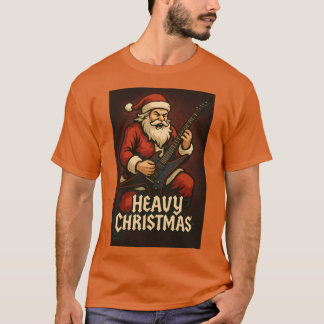 Heavy Christmas Rocking Santa Claus with electric T-Shirt