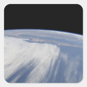 Heavy cloud cover over the Pacific Ocean Square Sticker