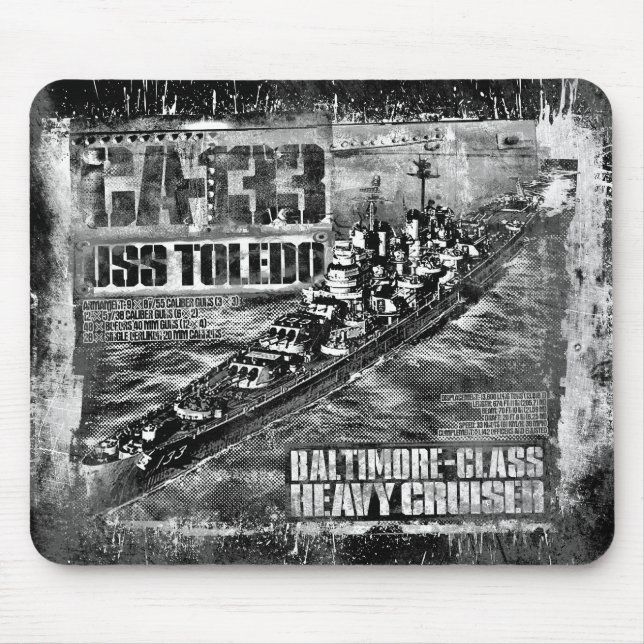 Heavy cruiser Toledo Mouse Pad (Front)