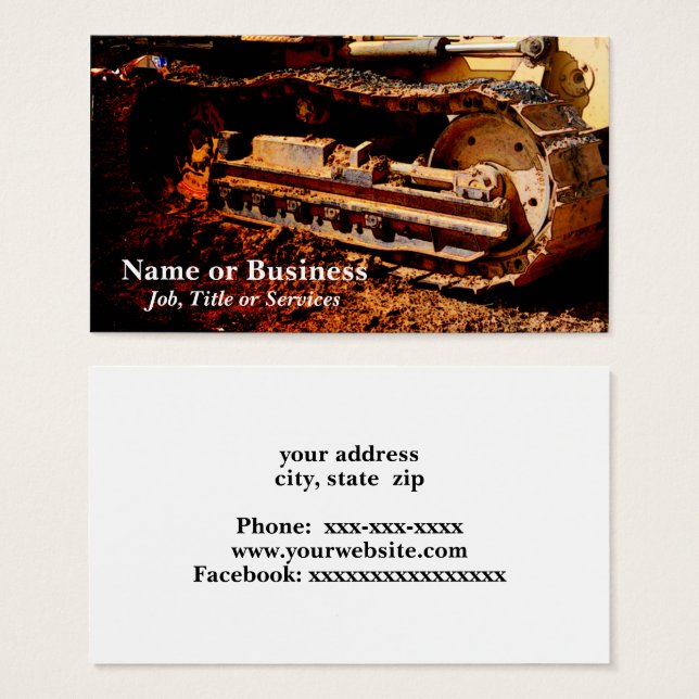 heavy duty construction equipment (Front & Back)