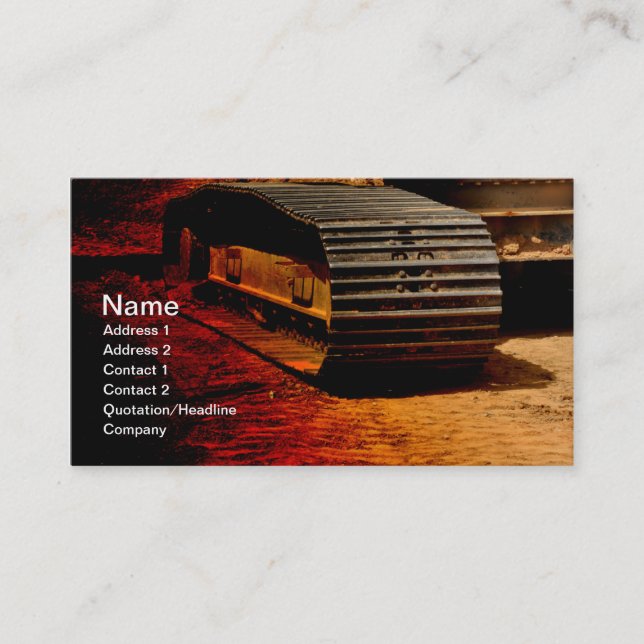 heavy duty construction equipment business card (Front)