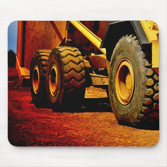 heavy duty construction equipment mouse mat (Front)