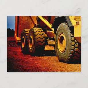heavy duty construction equipment postcard
