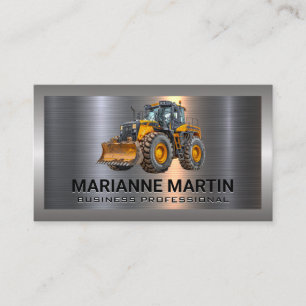 Heavy Duty Construction Vehicle   Metallic  Business Card