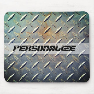 Heavy Duty Diamond Plate Steel Custom Graphic Mouse Mat