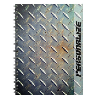 Heavy Duty Diamond Plate Steel Custom Graphic Notebook