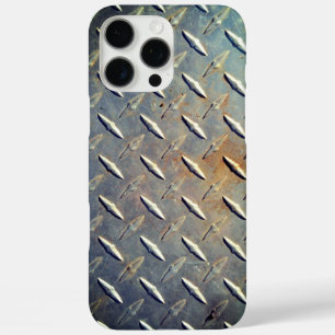 Heavy Duty Diamond Plate Steel Graphic iPhone 16 Pro Max Case