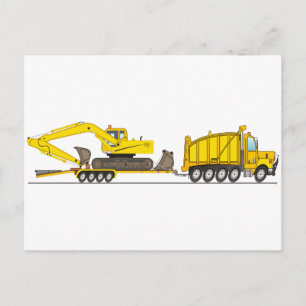 Heavy Duty Dump Truck Crane Postcard