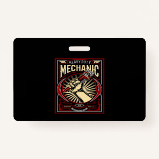 heavy duty mechanic ID badge