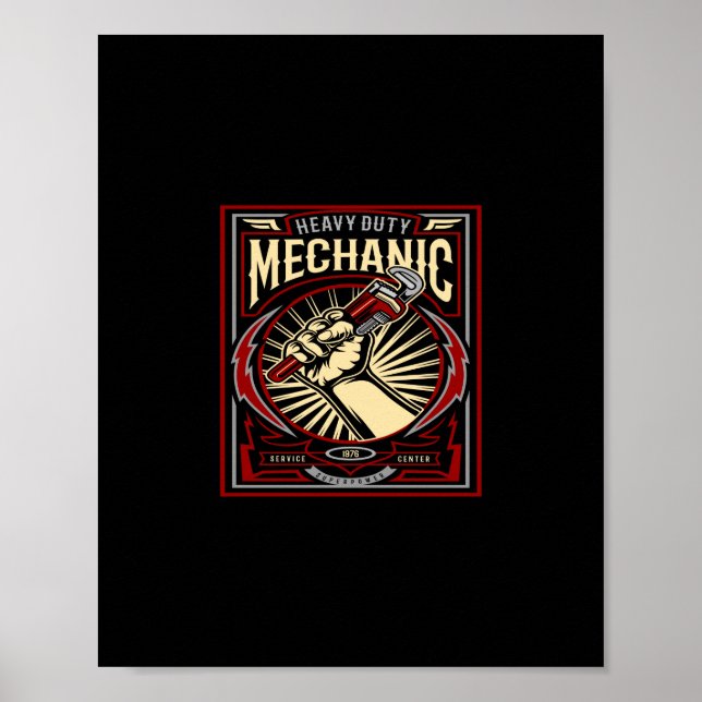 heavy duty mechanic poster (Front)