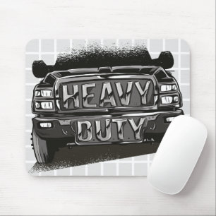 Heavy Duty Truck Graphic Grid Mouse Pad