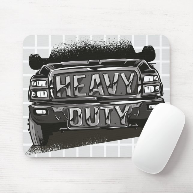 Heavy Duty Truck Graphic Grid Mouse Pad (With Mouse)