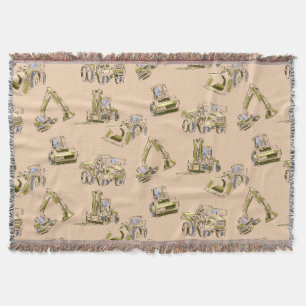 Heavy Equipment Baby Blanket Construction Theme