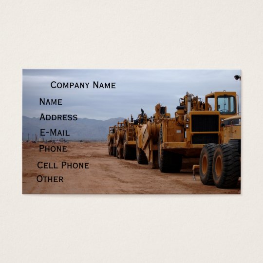 Heavy Equipment Business Card