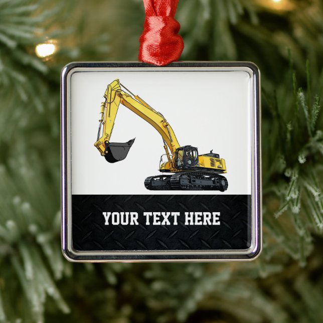 Heavy Equipment Business Excavator Construction Me Metal Tree Decoration (Tree)