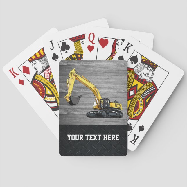 Heavy Equipment Business Excavator Construction Playing Cards (Back)