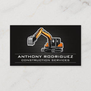 Heavy Equipment Construction Vehicle Business Card