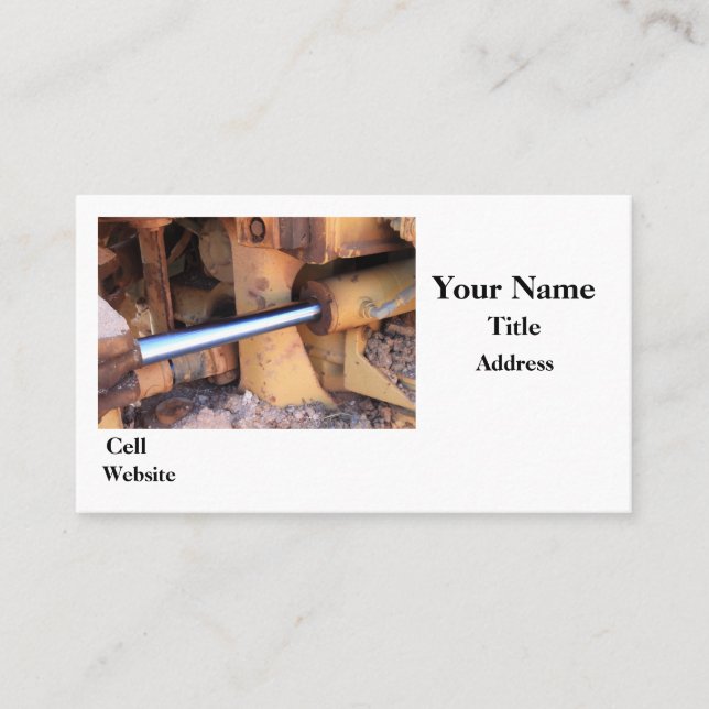 Heavy Equipment hydraulic cylinder  Business Card (Front)