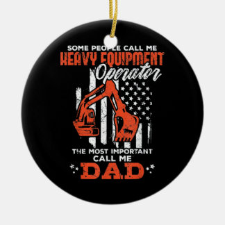 Heavy Equipment Operator Dad Ceramic Tree Decoration