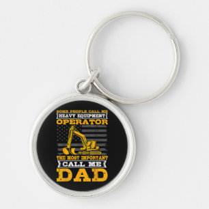 Heavy Equipment Operator Excavator Father's Day Da Key Ring