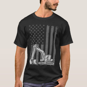 Heavy Equipment Operator Excavator US Independence T-Shirt