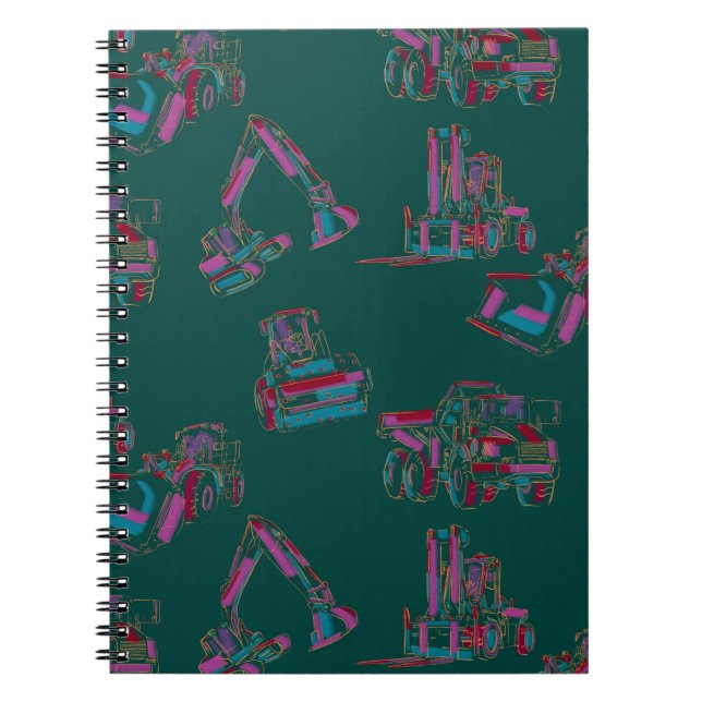Heavy Equipment Spiral Notebook for Work (Front)