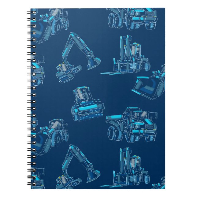 Heavy Equipment Spiral Notebook for Work (Front)
