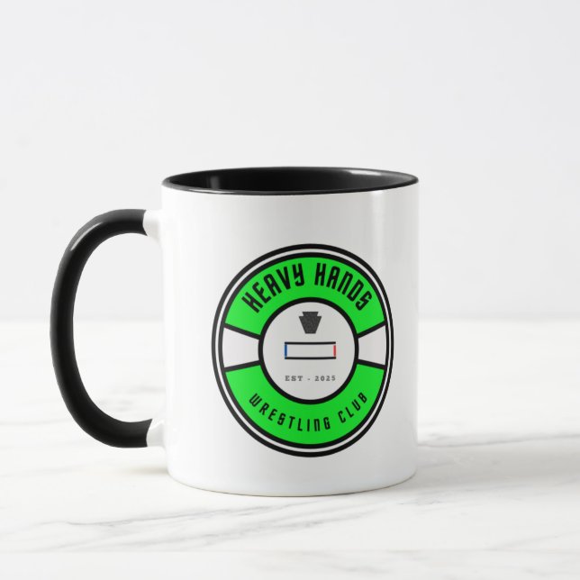 Heavy Hands Wrestling Club Classic Mug, 11 oz Mug (Left)