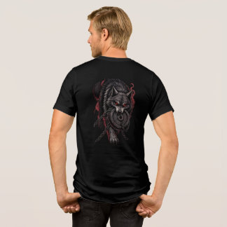 🐺 Heavy & Haunted Blood Moon Wolf Shield Shirt