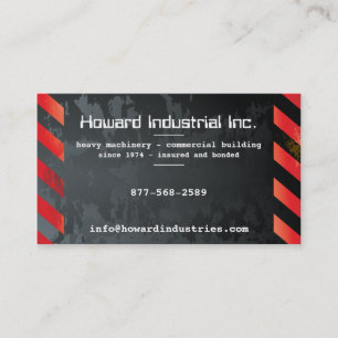 Heavy Hazards Red Business Card