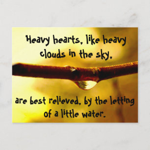 Heavy hearts postcard