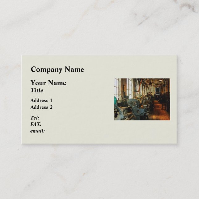 Heavy Machine Shop Business Card (Front)