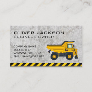 Heavy Machinery Construction Vehicle   Blue collar Business Card