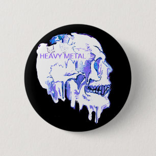 HEAVY METAL 6 CM ROUND BADGE