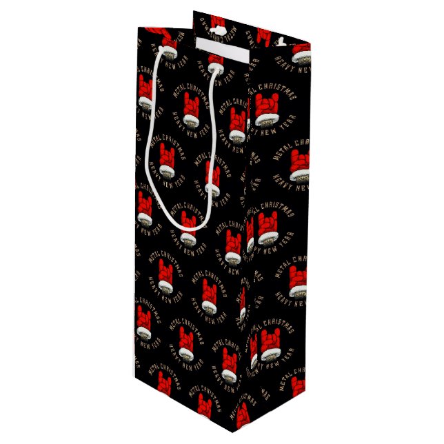 Heavy Metal Christmas Medium Gift Bag (Front Angled)