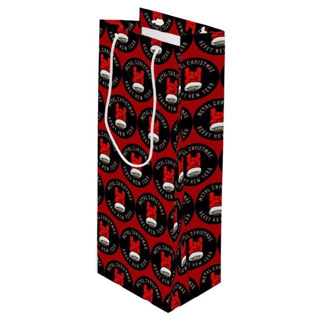 Heavy Metal Christmas Medium Gift Bag (Front Angled)