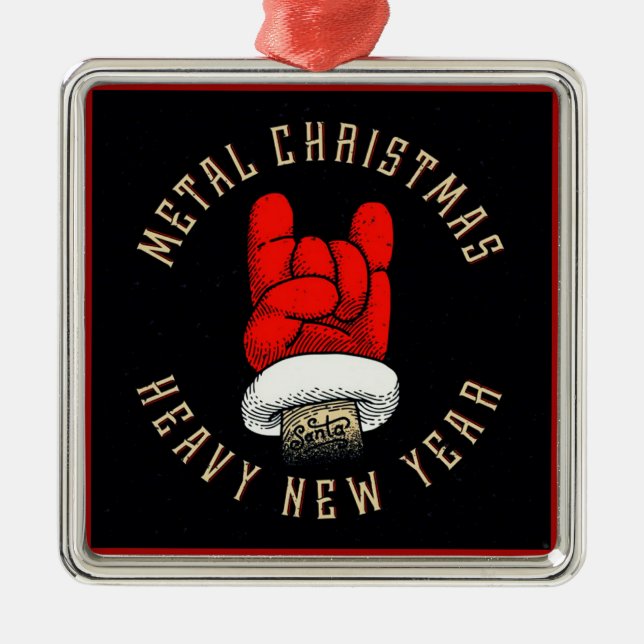 Heavy Metal Christmas Metal Tree Decoration (Front)