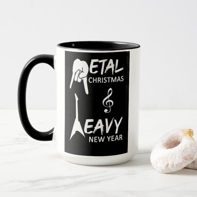 Heavy Metal Christmas Mug (With Donut)