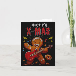 Heavy Metal Christmas Sleigher Hail Santa Claus Ro Card