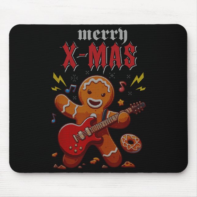 Heavy Metal Christmas Sleigher Hail Santa Claus Ro Mouse Mat (Front)