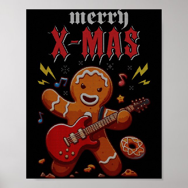 Heavy Metal Christmas Sleigher Hail Santa Claus Ro Poster (Front)