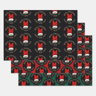 Heavy Metal Christmas Wrapping Paper Sheet