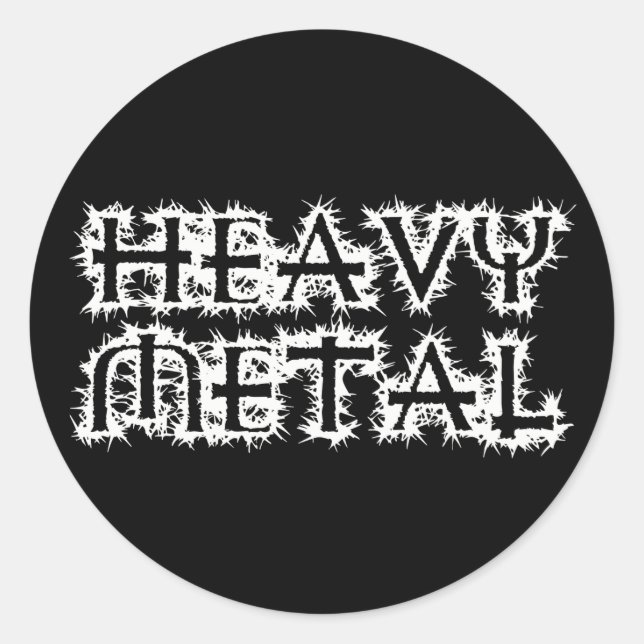 Heavy Metal Classic Round Sticker (Front)