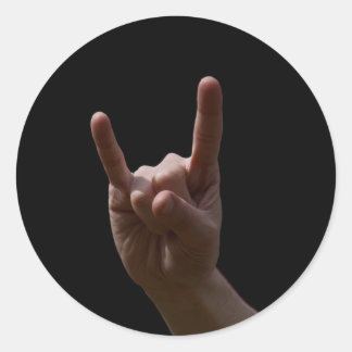 heavy metal classic round sticker