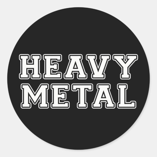 Heavy Metal Classic Round Sticker (Front)
