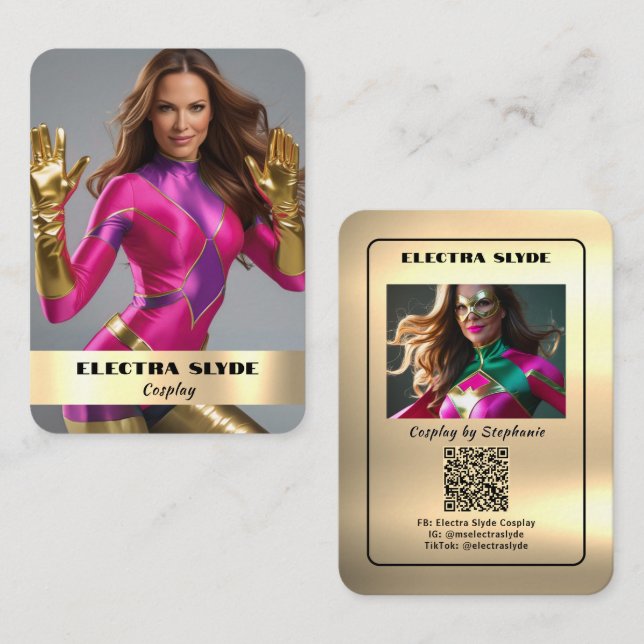 Heavy Metal Coscard QR Code Cosplay Cards (Front/Back)