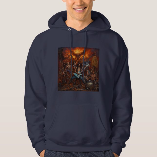 Heavy Metal Cover by Adult Lockwood Hoodie (Front)