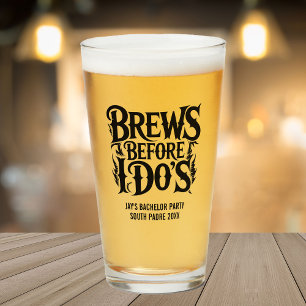Heavy Metal Custom Bachelor Party Rock N' Roll Glass